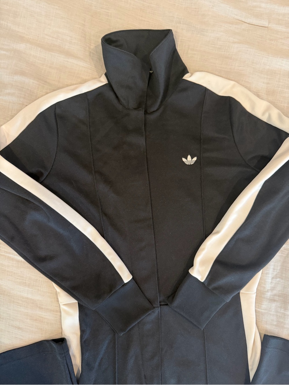 Adidas Original Ski Chic Jumpsuit with White Side Stripes - Picture 3 of 7